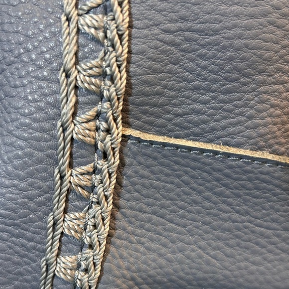 The Sak blue leather Crossbody bag #H-13 - Picture 3 of 9